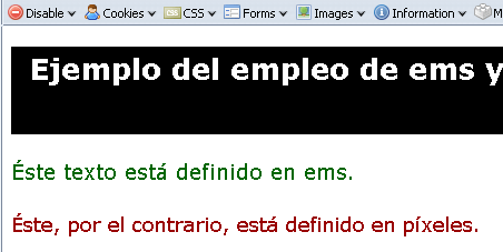 Texto escalado en Firefox 2.0
